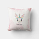 Buscar unicornio dulce cojines Rosa