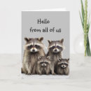 Buscar familia del mapache tarjetas Mapaches