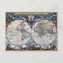 Buscar mapa del mundo histórico postales Antiguo