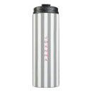Buscar rayas grises y blancas tazas Monogramo