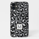 Buscar leopardo blanco y negro iphone fundas Gris