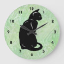 Buscar gato negro relojes de pared Felino