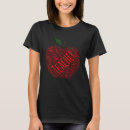 Buscar manzanas rojas camisetas Profesora