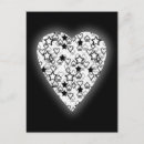 Buscar corazón blanco negro postales Elegante
