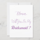 Buscar bridesmaid invitaciones Dama de honor