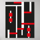 Buscar rayas rojas y blancas posters Abstracto