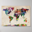 Buscar mapa del mundo posters Cosecha