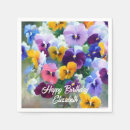 Buscar pansies servilletas Botánico