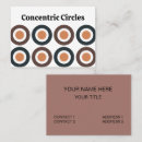 Buscar círculos concéntricos tarjetas de visita Abstracto