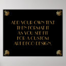 Buscar art déco posters Negro y dorado