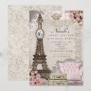 Buscar fiesta de la torre eiffel invitaciones Vintage