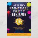 Buscar del fiesta de paintball invitaciones Chico