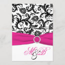 Buscar fucsia negro invitaciones Blanco y negro