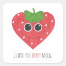 Buscar amo las fresas postales Rojo