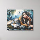 Buscar lobos salvajes lienzos Luna llena