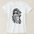 Buscar dia de los muertos mujer camisetas Gótico