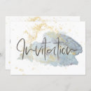 Buscar acento azul invitaciones Elegante