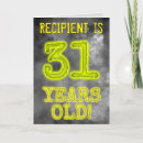 Buscar 31 años tarjetas General y unisex