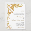 Buscar damask wedding invitaciones Dorado