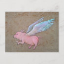 Buscar cerdo con alas postales Vuelo