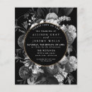 Buscar black white gold invitaciones Floral