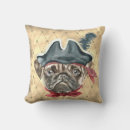 Buscar pirata divertido cojines Pug