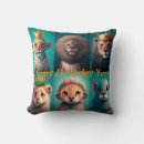 Buscar león azul cojines Cualquier niño