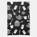 Buscar blanco y gris negros paños de cocina Patrón