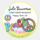 Buscar hippy de los años 60 pegatinas Niño florido