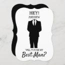 Buscar el mejor amigo del hombre invitaciones Groomsman