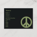 Buscar símbolo paz de tarjetas de visita Hippie