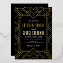 Buscar gatsby invitaciones Negro y oro