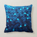 Buscar modelo del hexágono cojines Azul