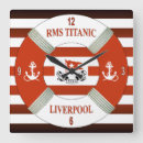 Buscar titanic relojes de pared Línea estrella blanca