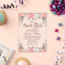 Buscar niña dulce invitaciones Floral