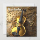 Buscar violín invitaciones Vintage