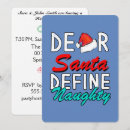 Buscar naughty invitaciones Santa