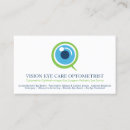 Buscar oftalmólogo tarjetas de visita Optometrista