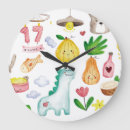 Buscar animales del dibujo animado relojes de pared Fondo