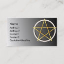 Buscar wiccan tarjetas de visita Pentagram