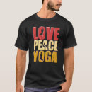 Buscar peace love yoga camisetas Vintage