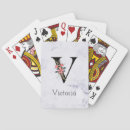 Buscar letra v barajas de cartas Monograma