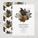Buscar cuervo gótico invitaciones Oro