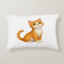 Buscar naranja gato cojines Gatito
