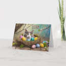 Buscar gato tarjetas de pascua Conejito