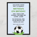 Buscar balón de fútbol invitaciones Muchacho