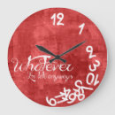 Buscar pintado relojes de pared Rojo