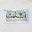 Buscar billete dólar de tarjetas de visita Finanzas