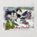 Buscar gato retro postales Navidades
