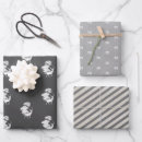 Buscar rayas grises y blancas papel de regalo Gris y blanco